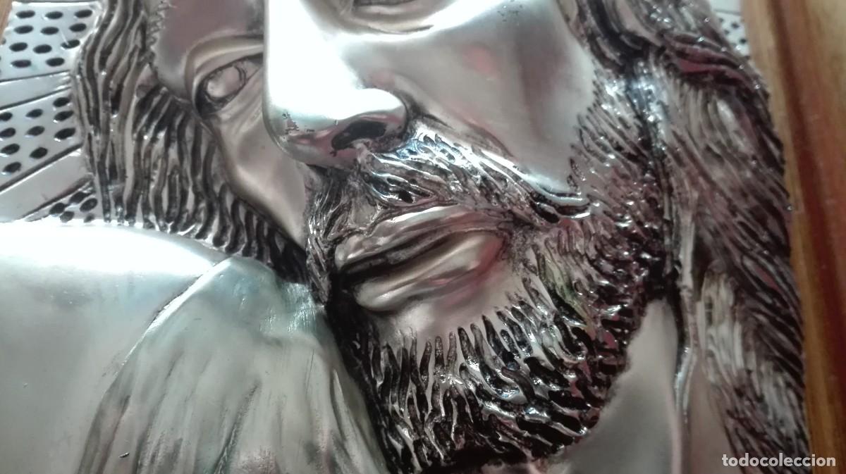 Antig&uuml;edades: CUADRO ROSTRO CRISTO (BA&Ntilde;ADO EN PLATA) - Foto 5