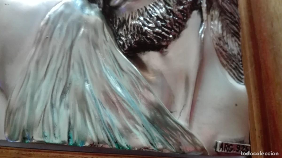 Antig&uuml;edades: CUADRO ROSTRO CRISTO (BA&Ntilde;ADO EN PLATA) - Foto 6