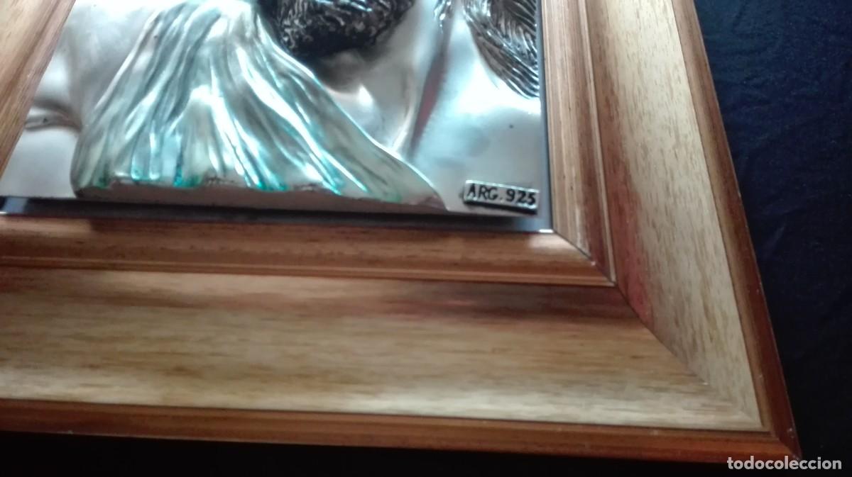 Antig&uuml;edades: CUADRO ROSTRO CRISTO (BA&Ntilde;ADO EN PLATA) - Foto 7