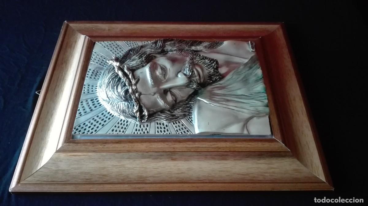 Antig&uuml;edades: CUADRO ROSTRO CRISTO (BA&Ntilde;ADO EN PLATA) - Foto 9