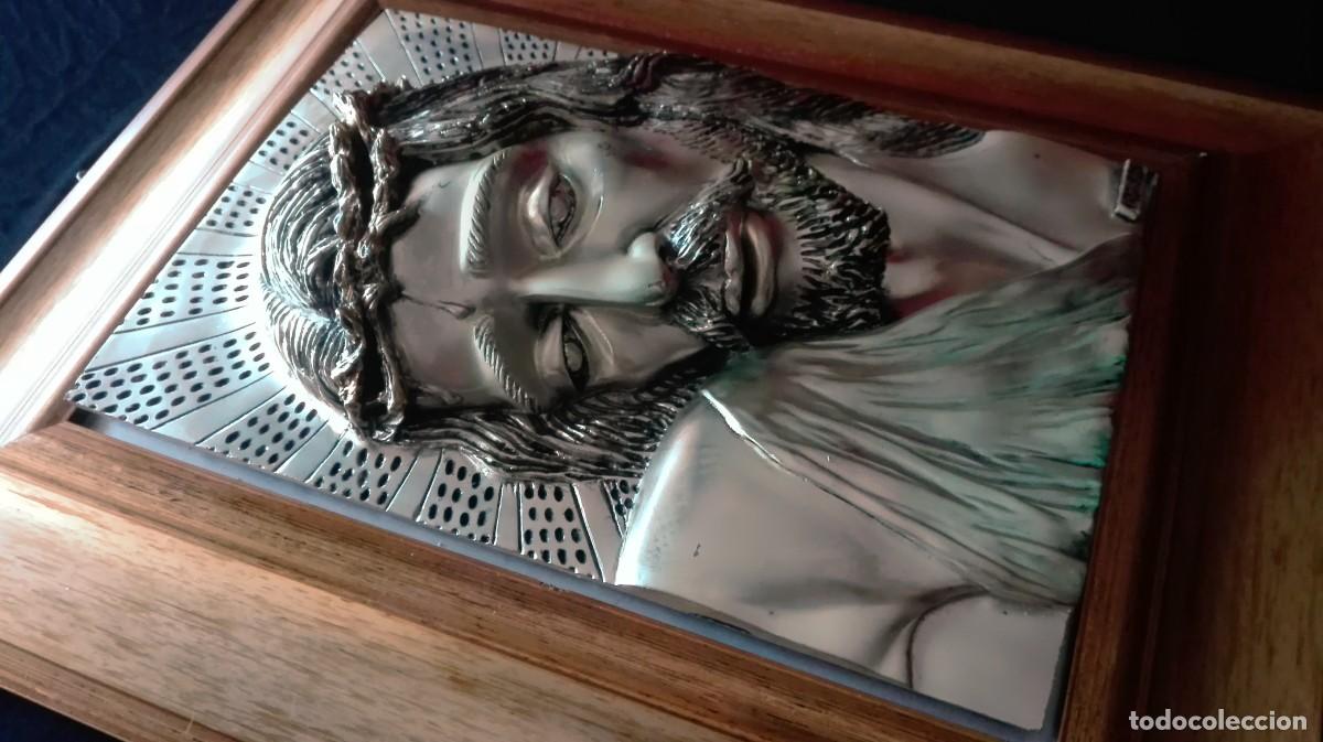Antig&uuml;edades: CUADRO ROSTRO CRISTO (BA&Ntilde;ADO EN PLATA) - Foto 10