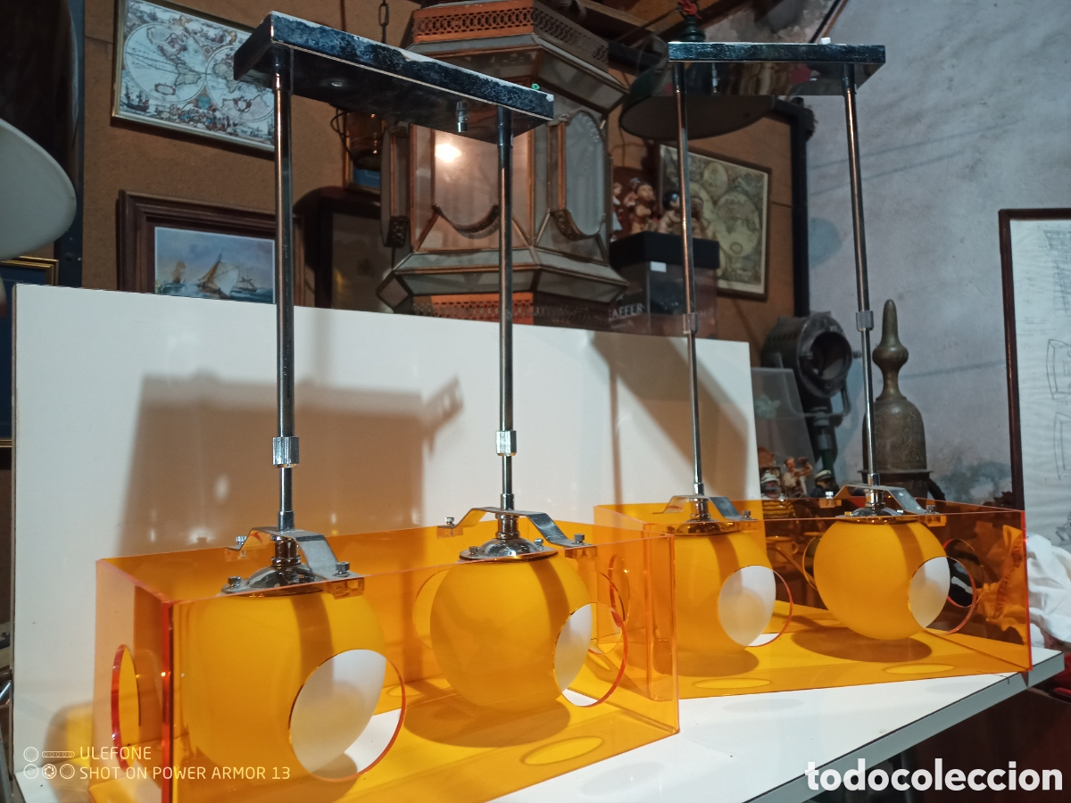 Antig&uuml;edades: Pareja l&aacute;mparas metacrilato - Foto 1