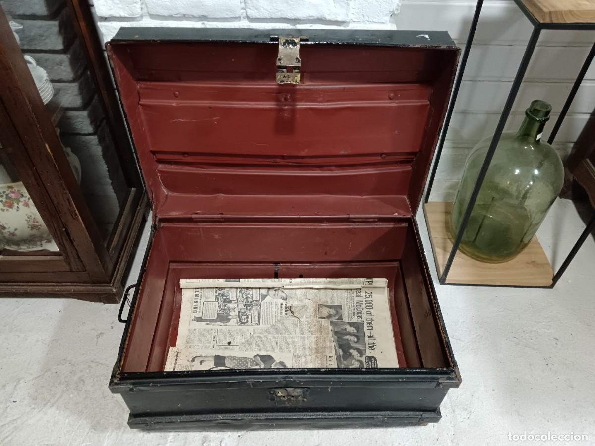 Antig&uuml;edades: ANTIGUO BA&Uacute;L MET&Aacute;LICO - Foto 7