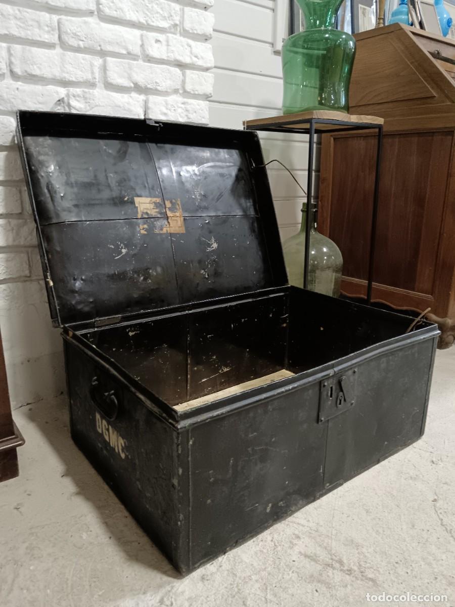 Antig&uuml;edades: ANTIGUO BA&Uacute;L MET&Aacute;LICO - Foto 5