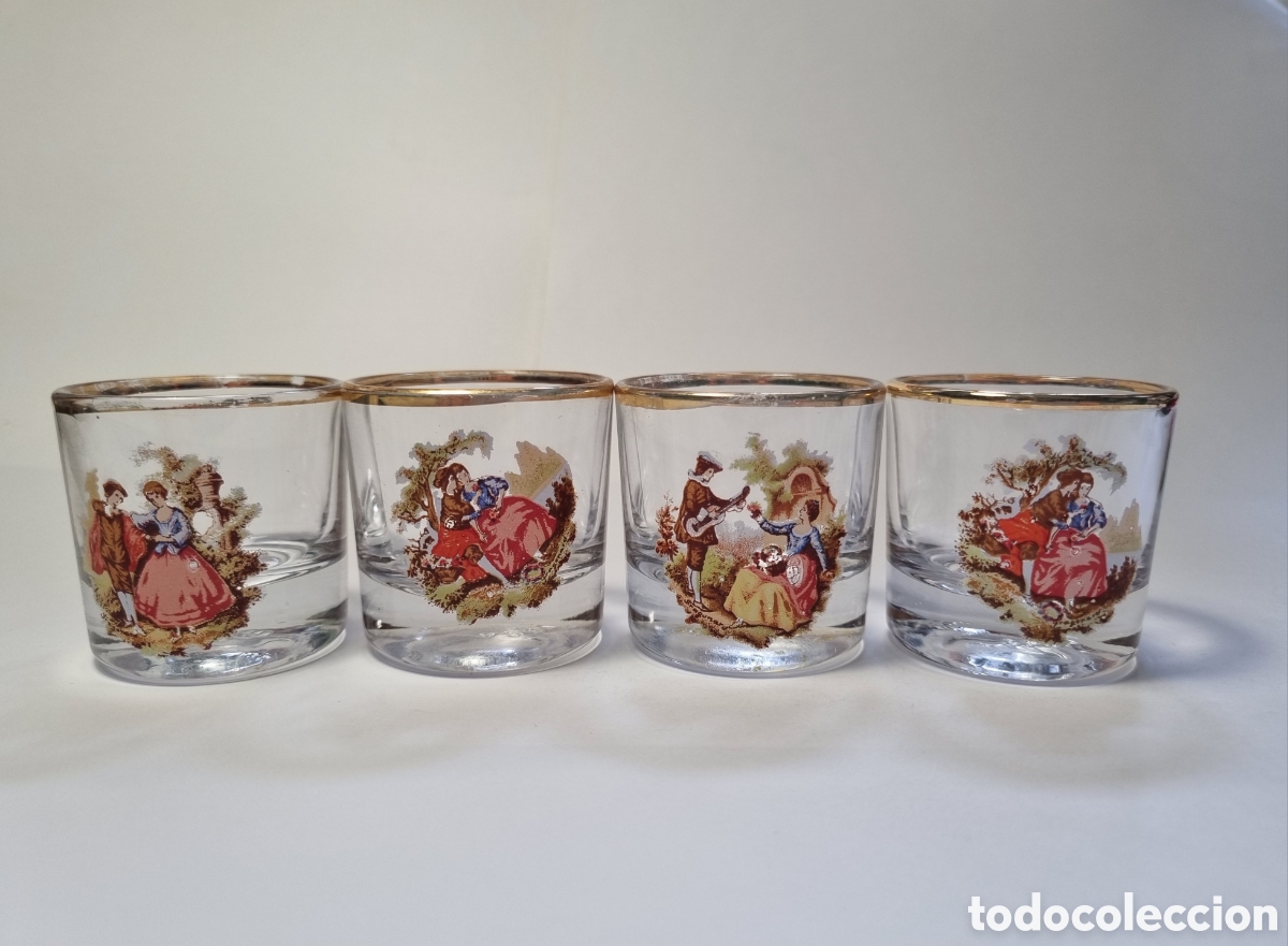 Antig&uuml;edades: Vasos peque&ntilde;os de cristal sidra