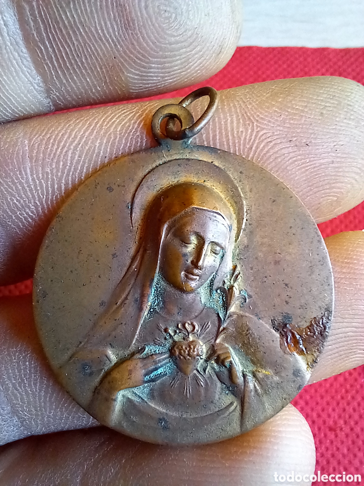Antig&uuml;edades: MEDALLA RELIGIOSA VIRGEN - Foto 3