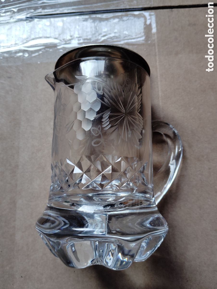 Antig&uuml;edades: Preciosa y antigua jarrita con tapa de plata