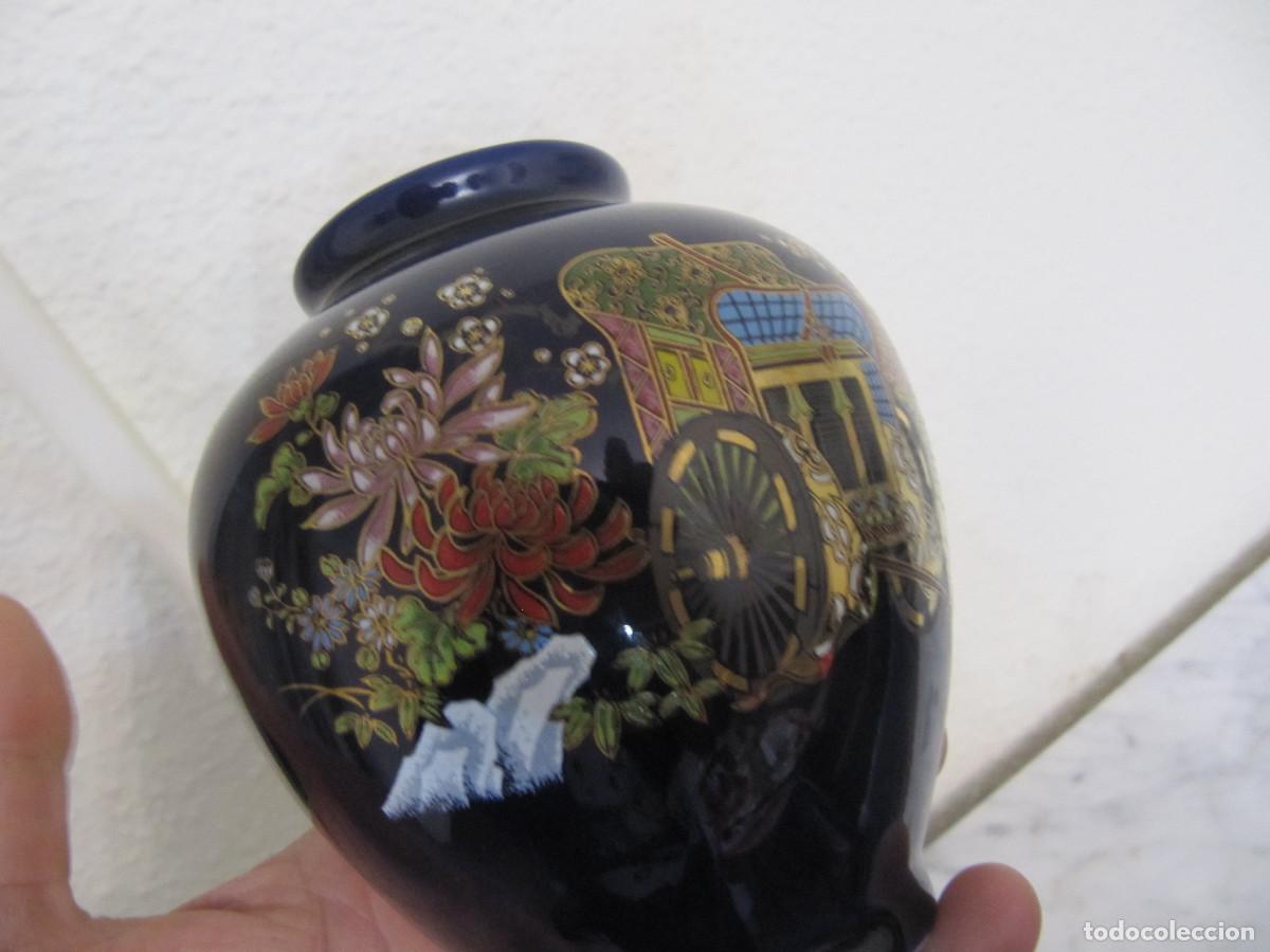 Antig&uuml;edades: Tibor japon&eacute;s azul cobalto - Foto 9