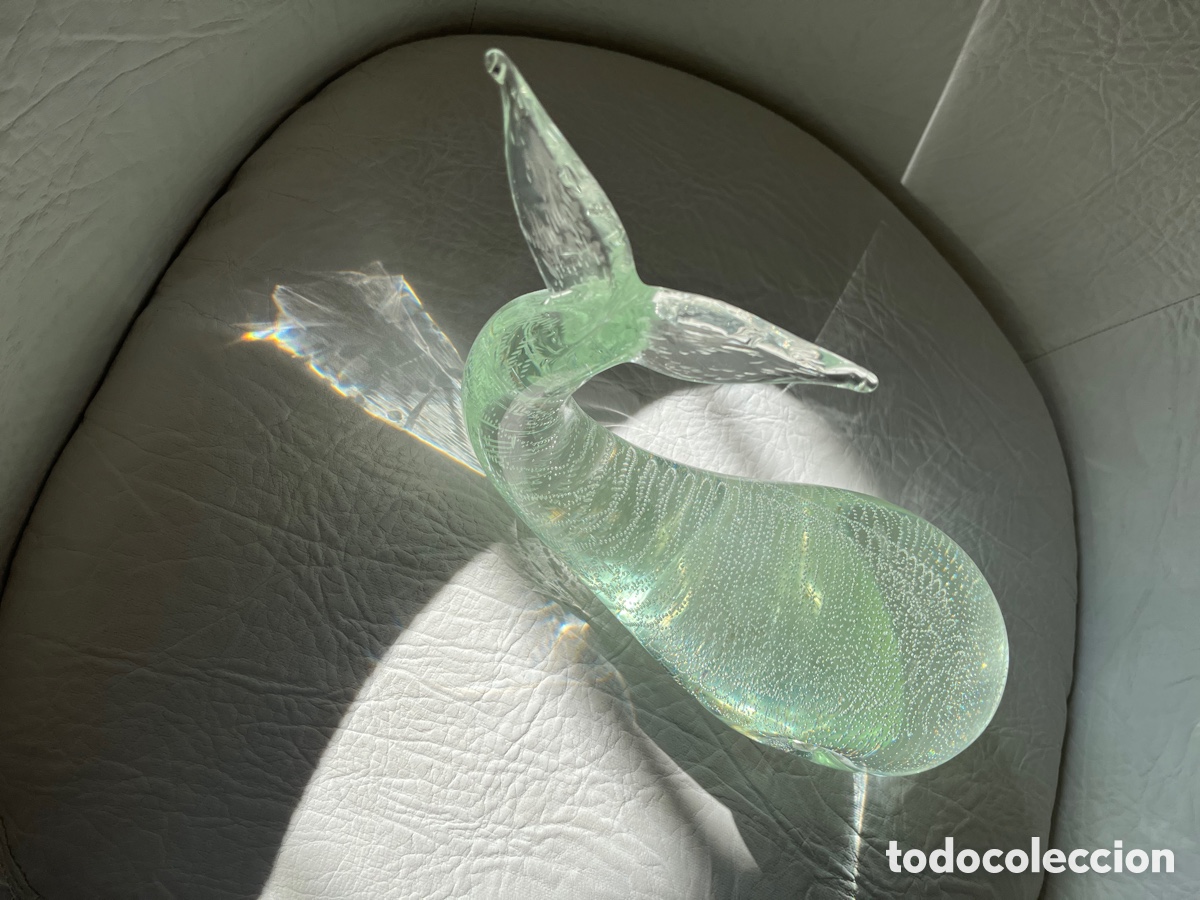 Antig&uuml;edades: Magn&iacute;fica ballena en cristal de Murano - Foto 4