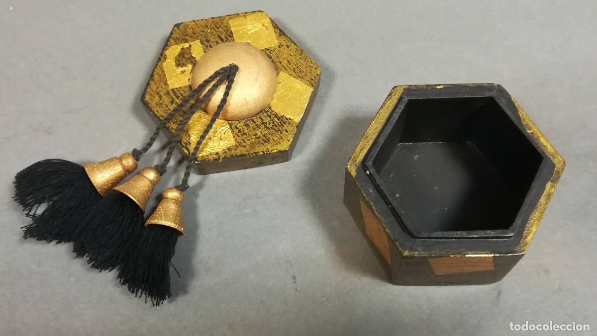 Antig&uuml;edades: CAJA DECORATIVA HEXAGONAL - Foto 3