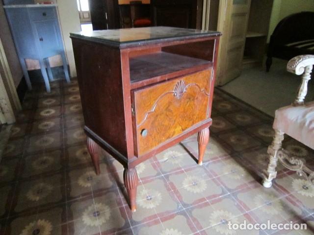 Antig&uuml;edades: Cama individual de palma de caoba - Foto 3