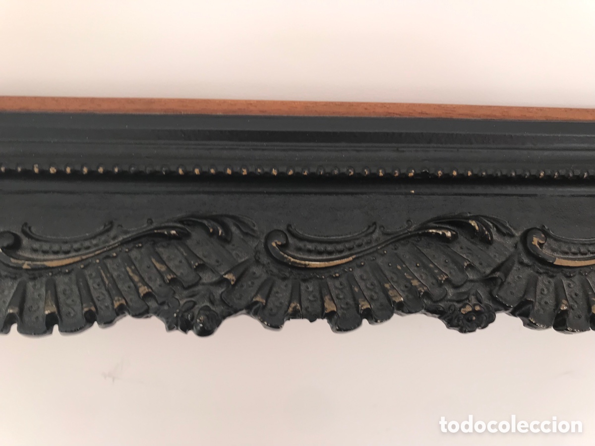 Antig&uuml;edades: Antiguo marco de madera con l&aacute;mina - Foto 18