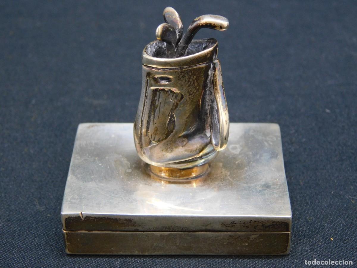Antig&uuml;edades: CAJA DE PLATA - PALOS DE GOLF - Foto 1