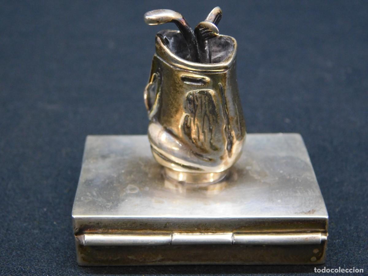 Antig&uuml;edades: CAJA DE PLATA - PALOS DE GOLF - Foto 4