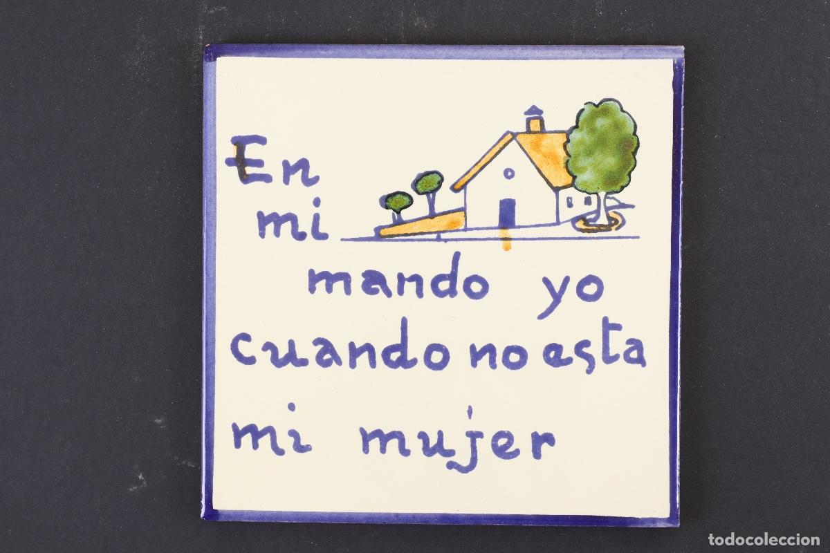Antig&uuml;edades: AZULEJOS CON REFRANES DEL SIGLO XIX - Foto 1