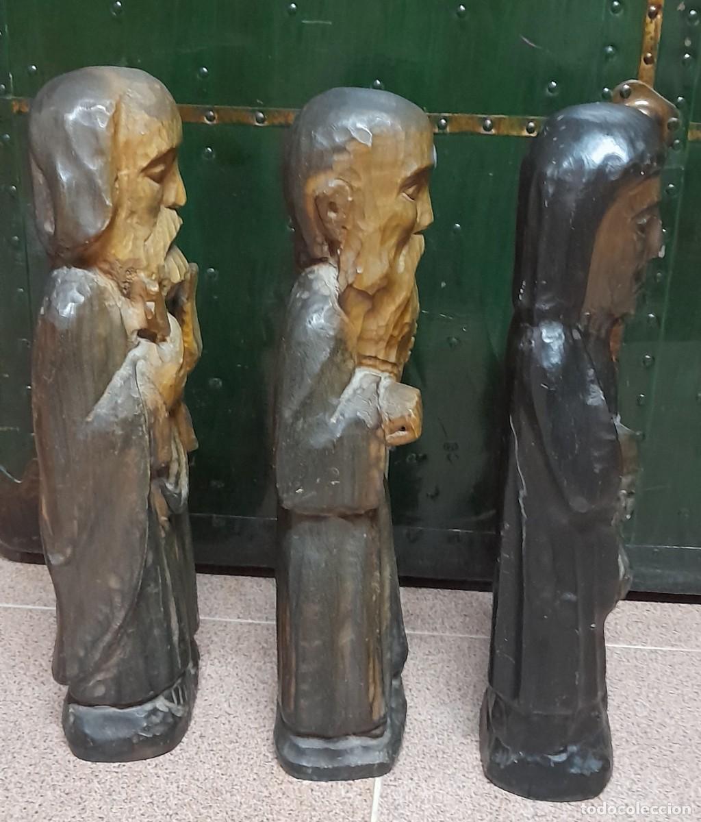 Antig&uuml;edades: 3 TALLAS DE MADERA - Foto 5