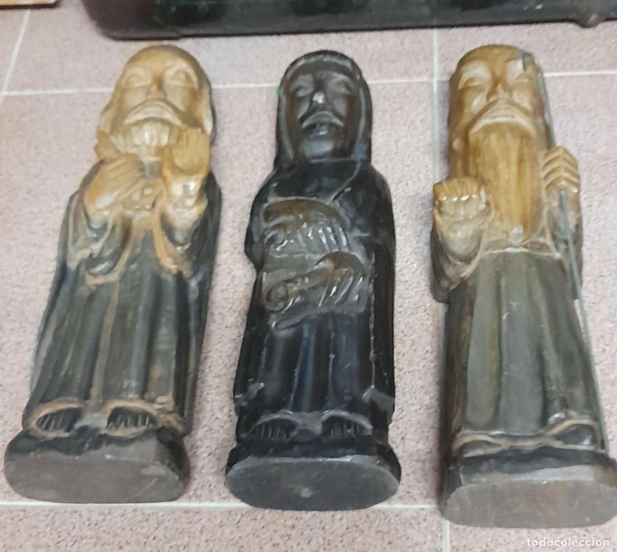 Antig&uuml;edades: 3 TALLAS DE MADERA - Foto 7