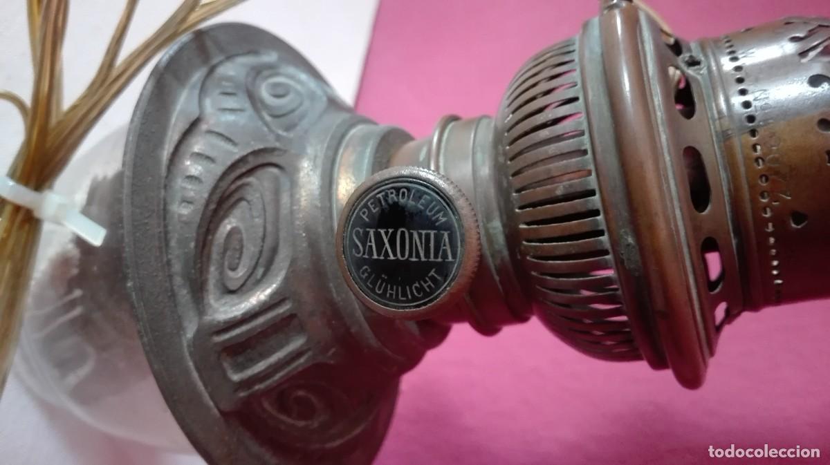 Antig&uuml;edades: ANTIGUO QUINQUE ADAPTADO PARA LUZ - Foto 5