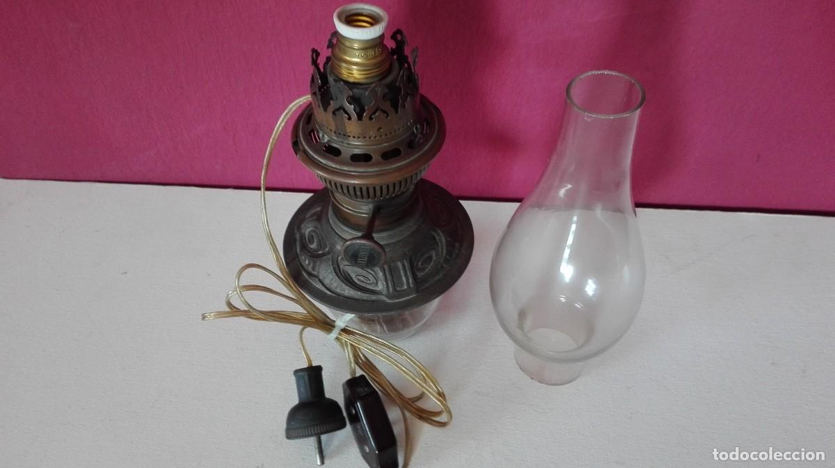 Antig&uuml;edades: ANTIGUO QUINQUE ADAPTADO PARA LUZ - Foto 7