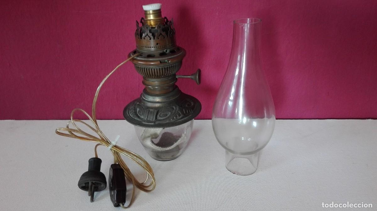 Antig&uuml;edades: ANTIGUO QUINQUE ADAPTADO PARA LUZ - Foto 9