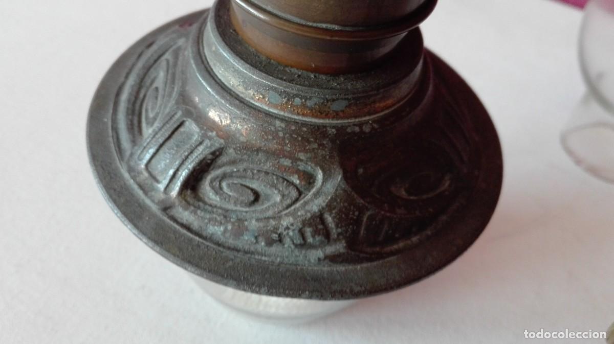 Antig&uuml;edades: ANTIGUO QUINQUE ADAPTADO PARA LUZ - Foto 13