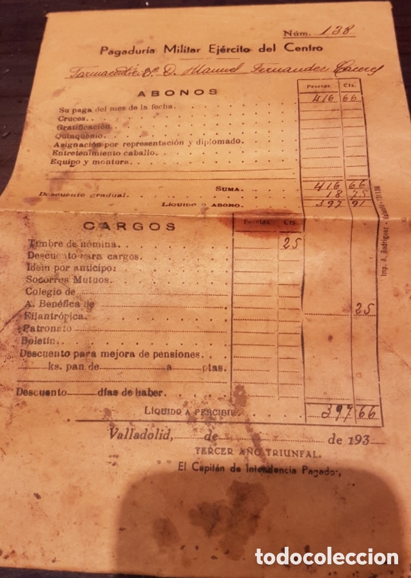 Antig&uuml;edades: Lote art&iacute;culos militares ej&eacute;rcito - Foto 9