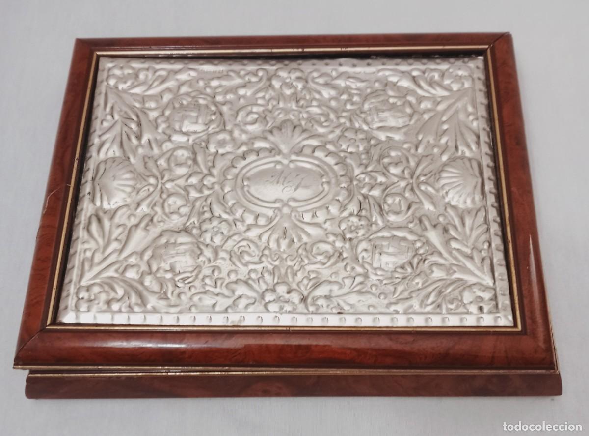Antig&uuml;edades: CAJA PARA LAPICES, ETC, DE PLATA Y MADERA - Foto 1