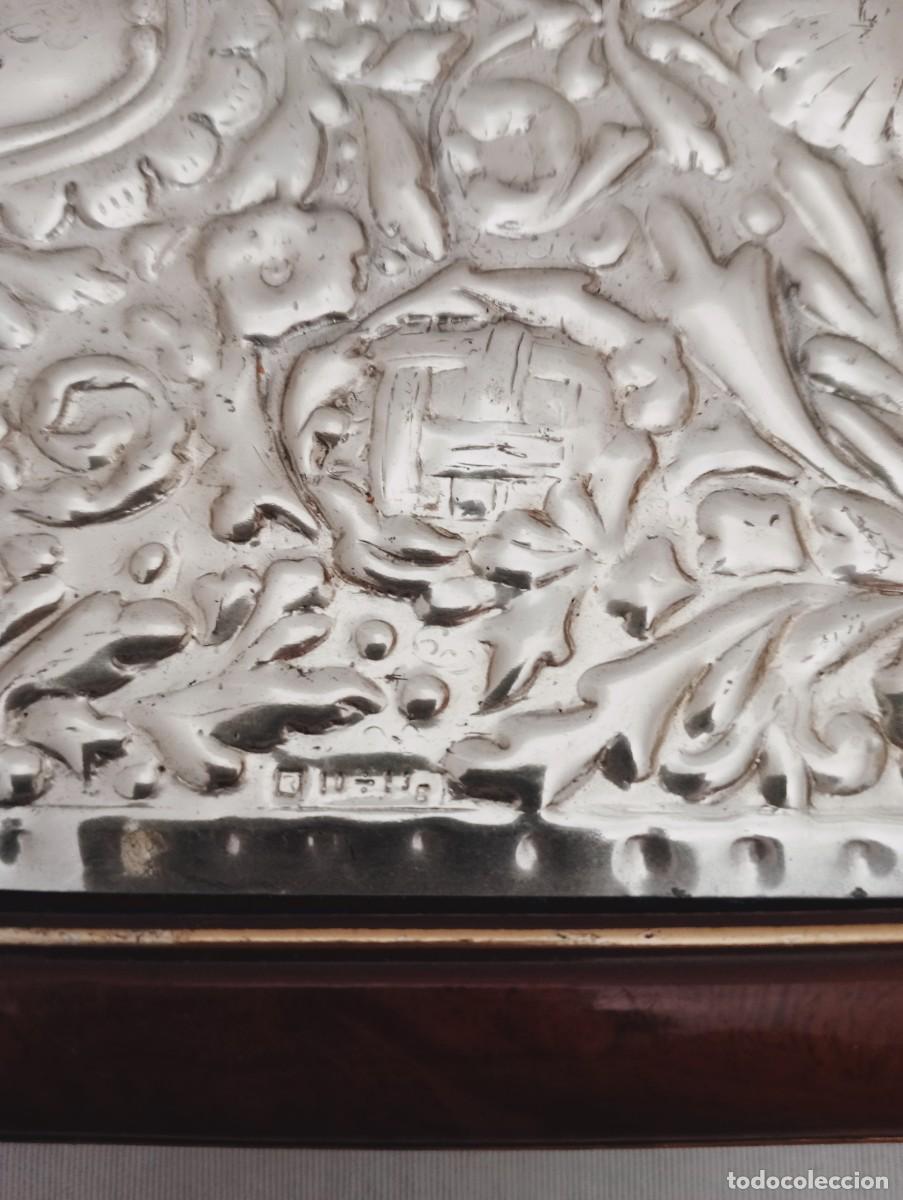 Antig&uuml;edades: CAJA PARA LAPICES, ETC, DE PLATA Y MADERA - Foto 4