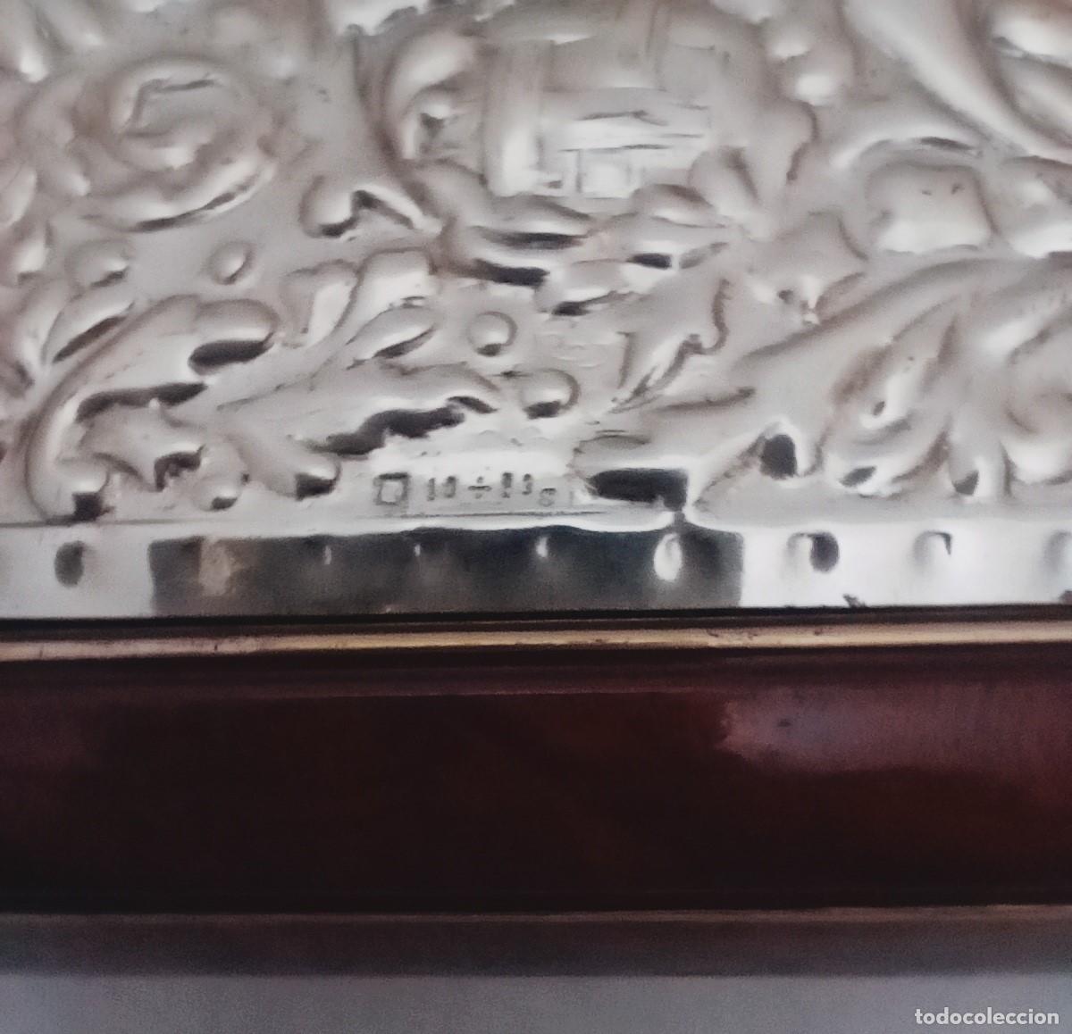 Antig&uuml;edades: CAJA PARA LAPICES, ETC, DE PLATA Y MADERA - Foto 5
