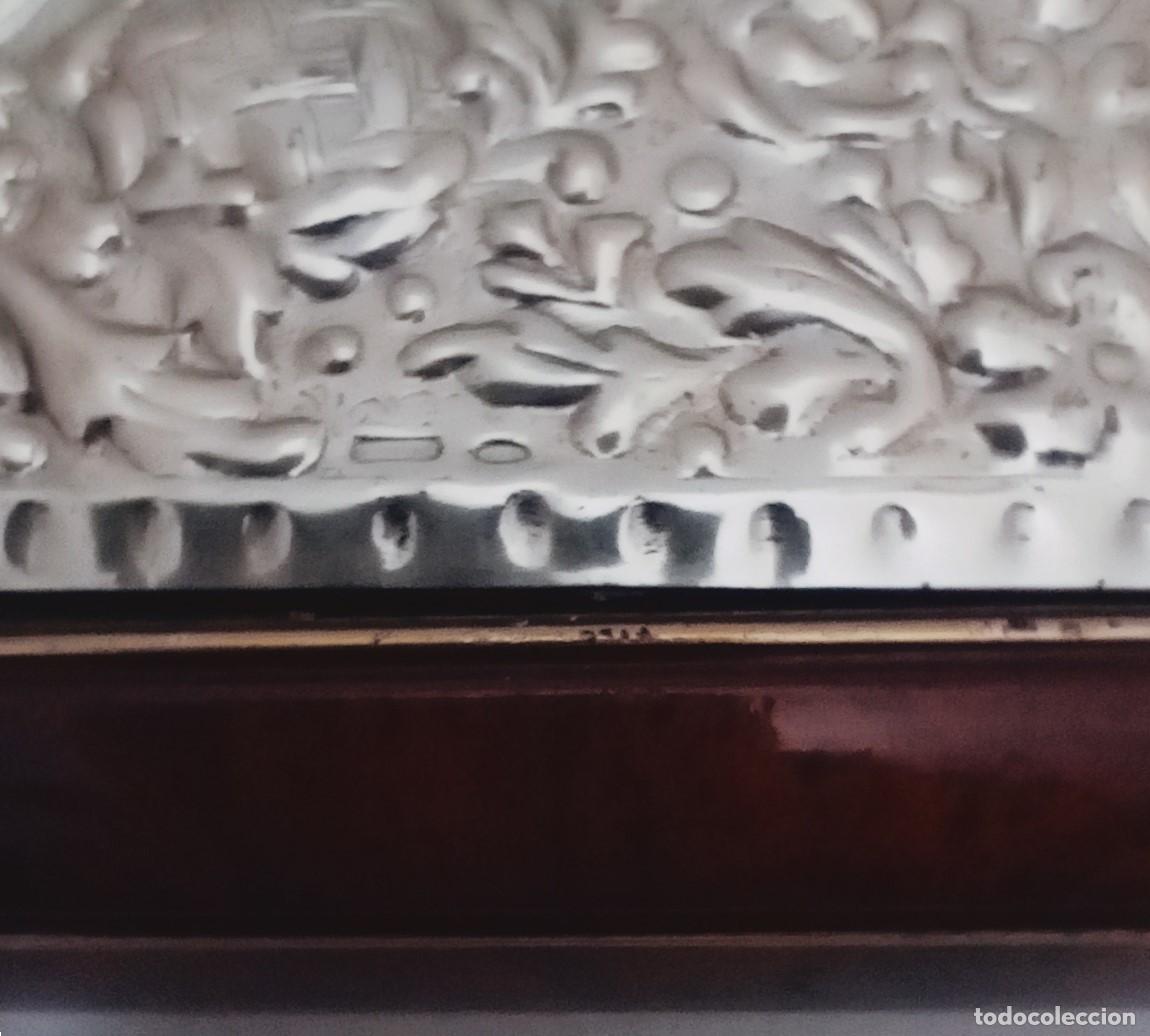 Antig&uuml;edades: CAJA PARA LAPICES, ETC, DE PLATA Y MADERA - Foto 6