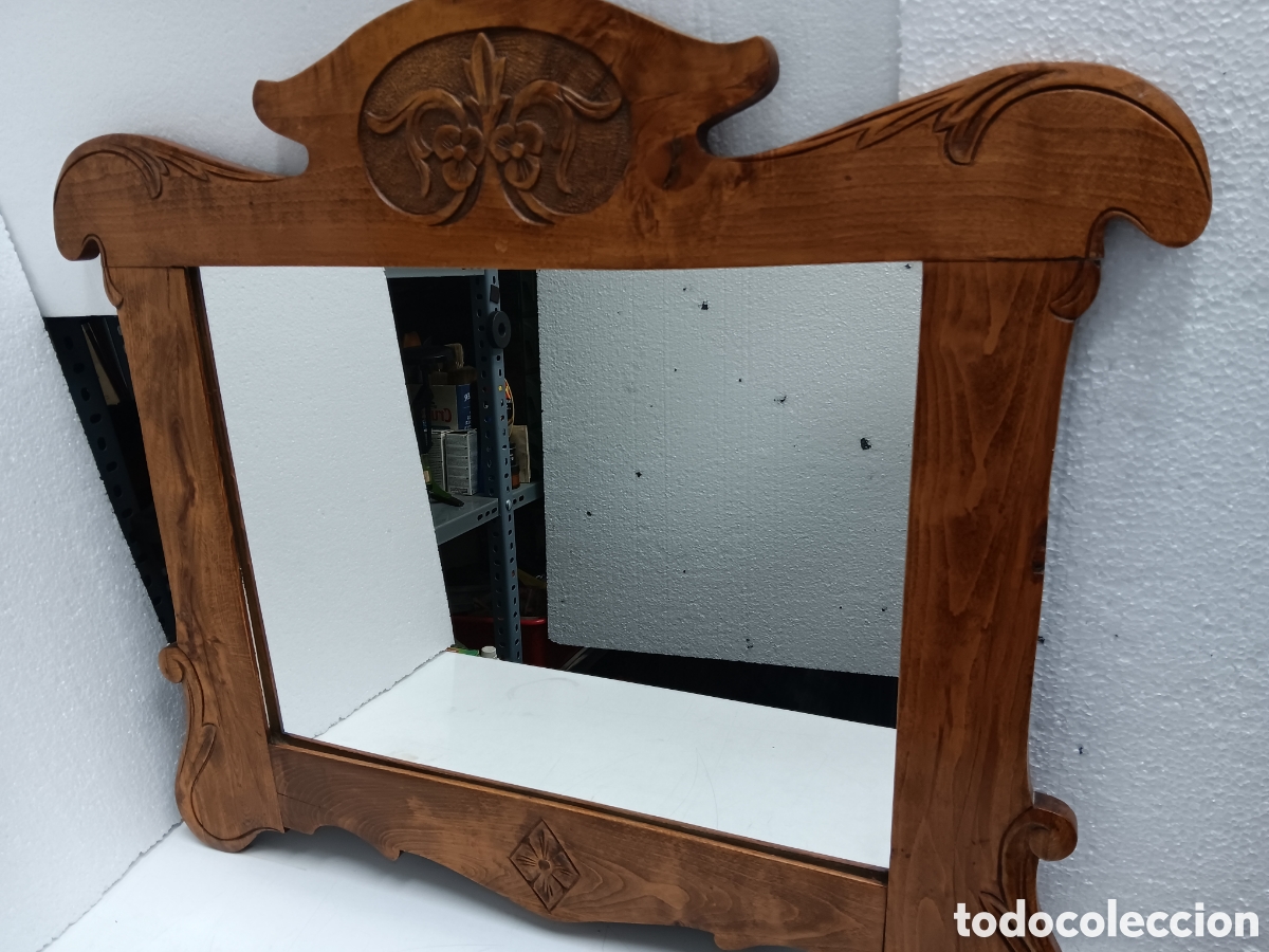 Antig&uuml;edades: Espejo enmarcado tallado - Foto 1