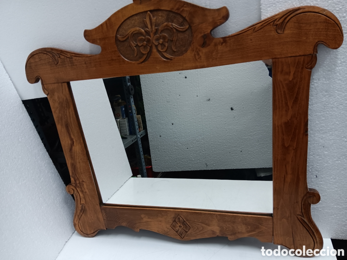 Antig&uuml;edades: Espejo enmarcado tallado - Foto 3