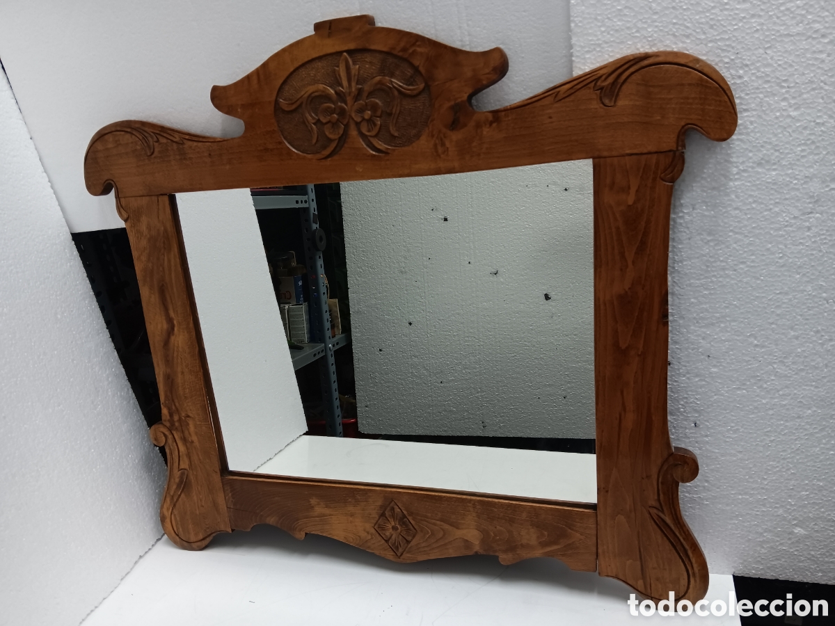 Antig&uuml;edades: Espejo enmarcado tallado - Foto 5