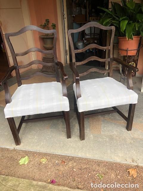 Antig&uuml;edades: Pareja de sillones madera - Foto 1