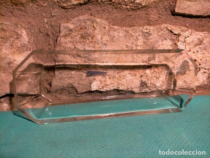 Antig&uuml;edades: Bandeja antigua de cristal rectangular - Foto 3