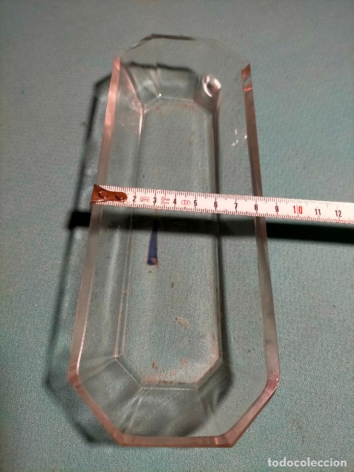 Antig&uuml;edades: Bandeja antigua de cristal rectangular - Foto 5