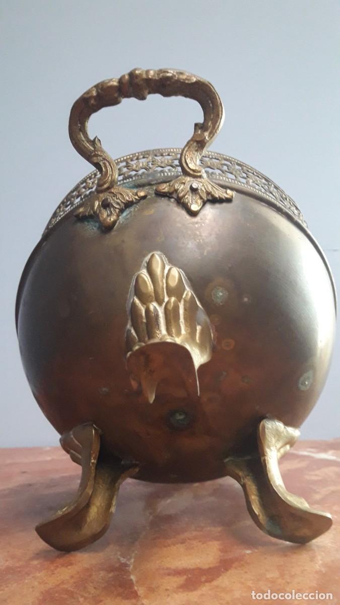 Antig&uuml;edades: CENTRO DE MESA DE BRONCE. FINALES DEL XIX. - Foto 3
