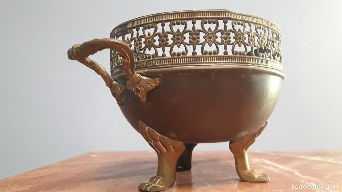 Antig&uuml;edades: CENTRO DE MESA DE BRONCE. FINALES DEL XIX. - Foto 4