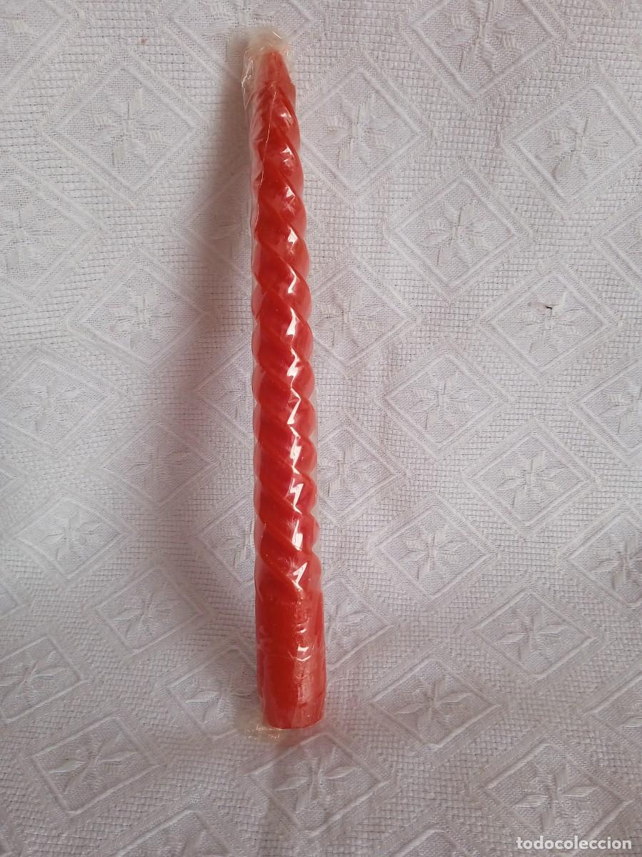 Antig&uuml;edades: VELA RIZADA ROJA ANTIGUA - Foto 1