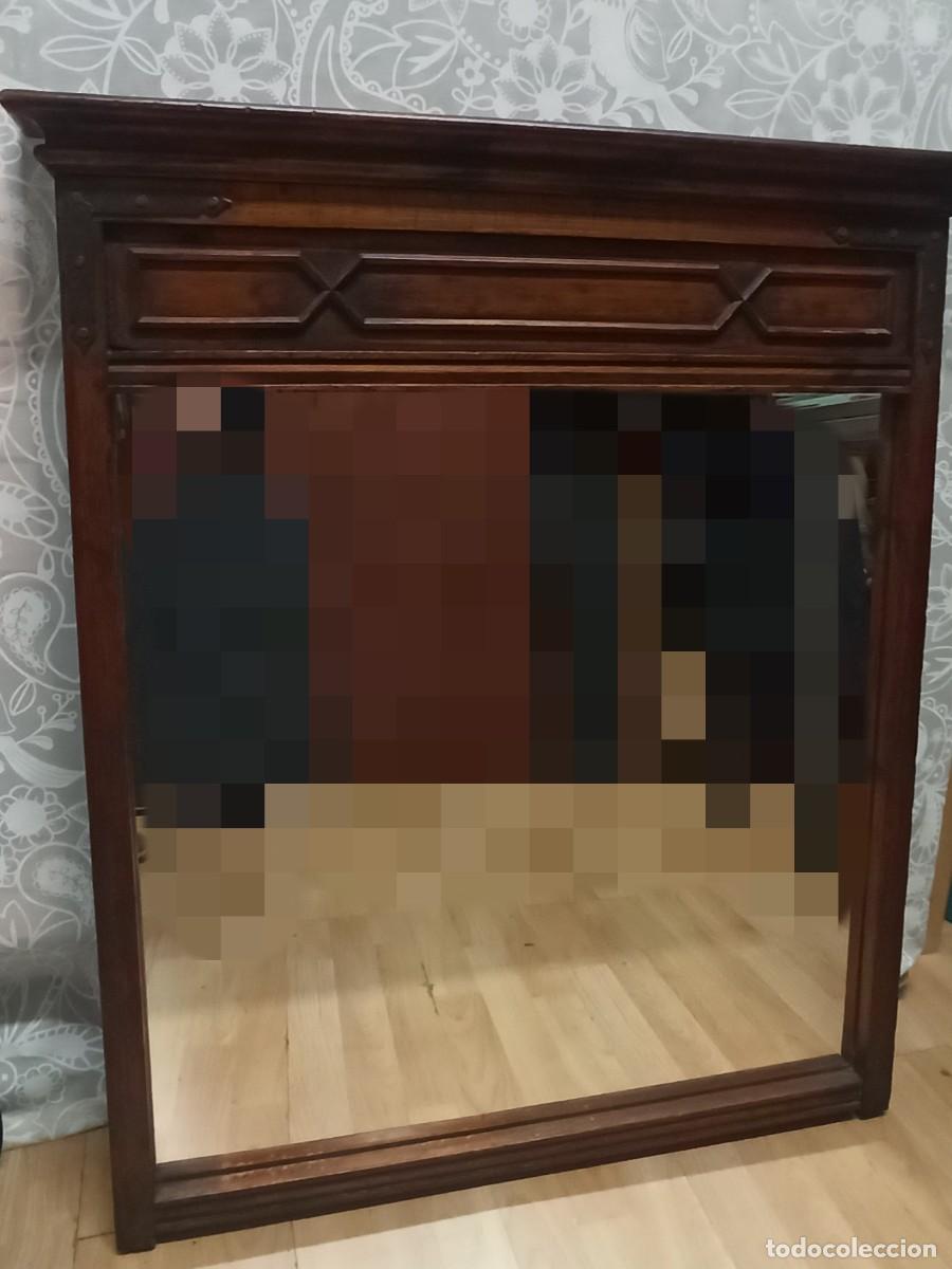 Antig&uuml;edades: Espejo madera maciza r&uacute;stico. - Foto 1