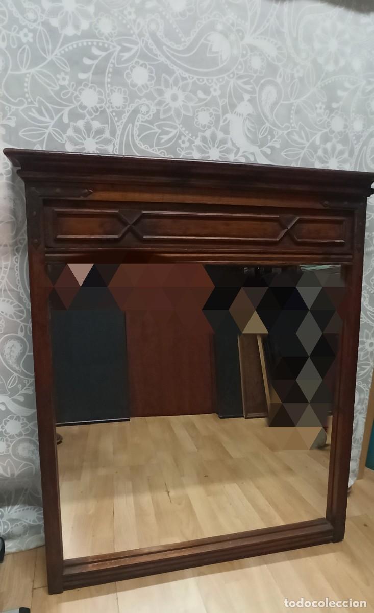 Antig&uuml;edades: Espejo madera maciza r&uacute;stico. - Foto 5