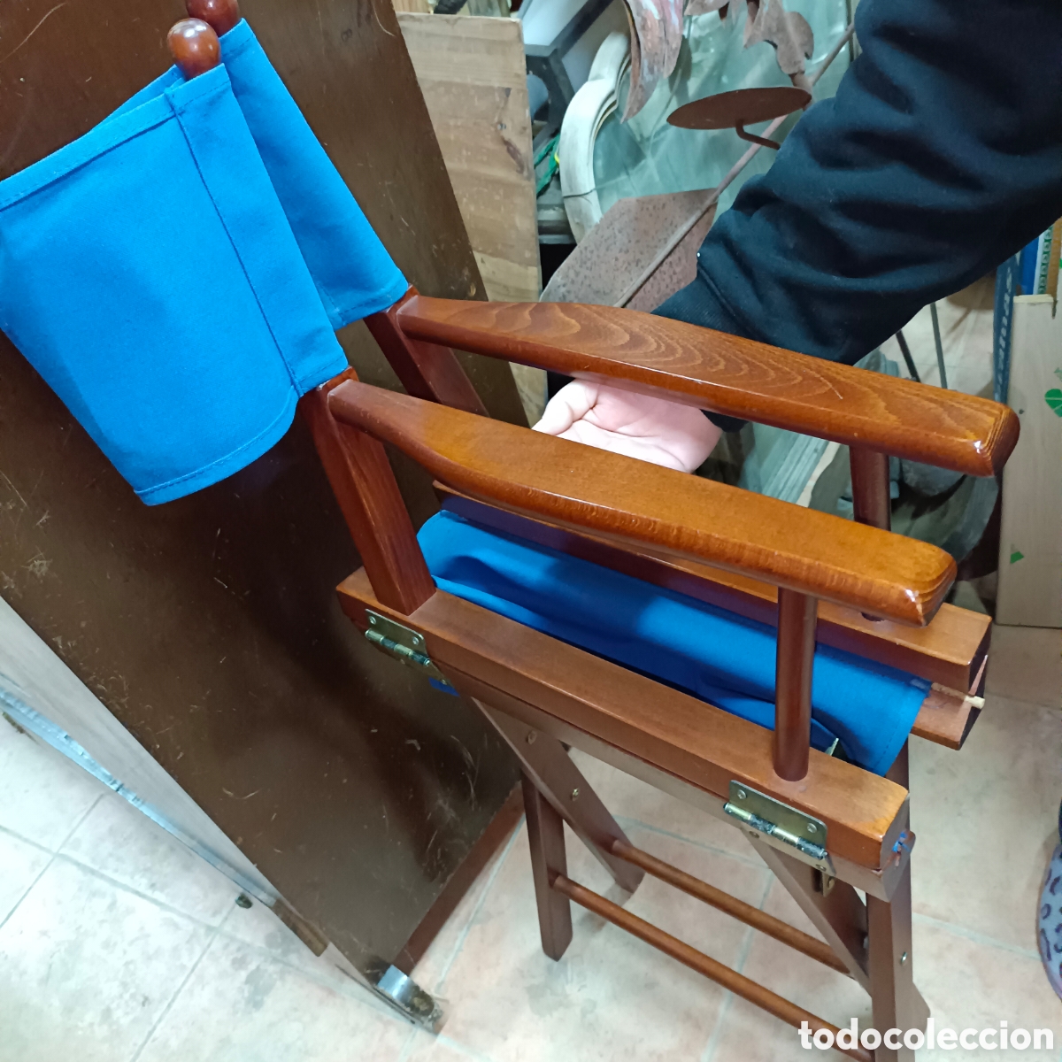 Antig&uuml;edades: Silla de director, telescope, madera. - Foto 2