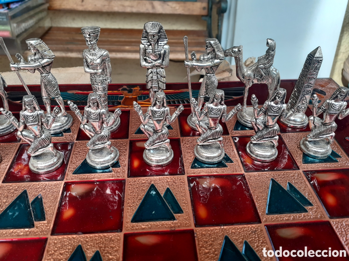 Antig&uuml;edades: Ajedrez figuras egipsias gran tama&ntilde;o - Foto 5
