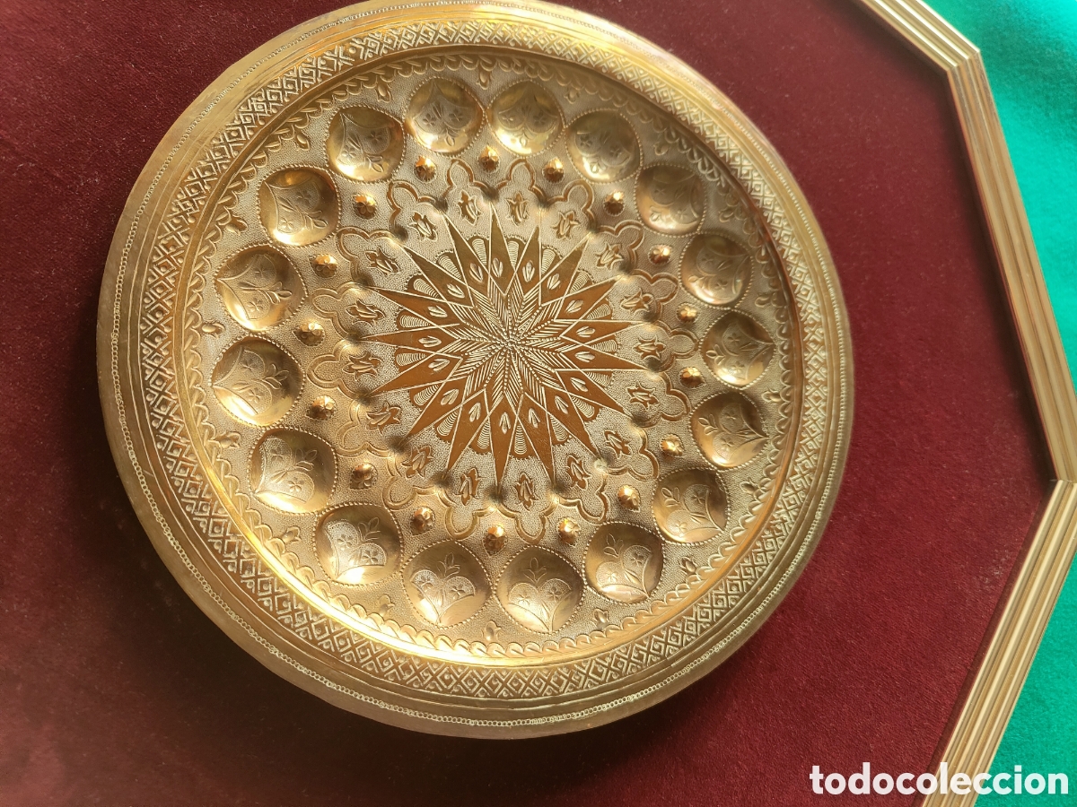 Antig&uuml;edades: PLATO ORIENTE MEDIO. PERFECTAMENTE ENMARCADO. - Foto 1