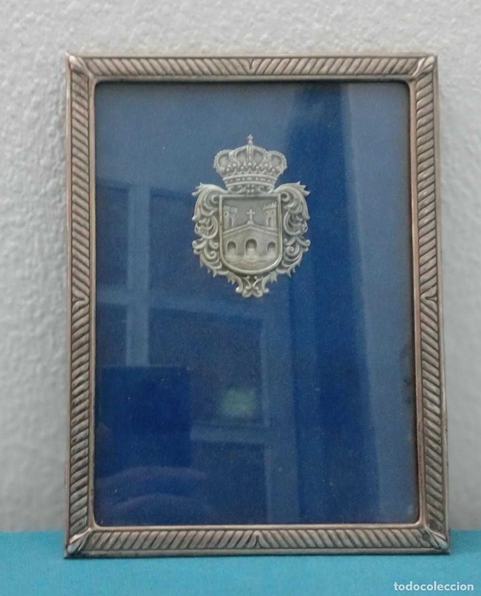 Antig&uuml;edades: MARCO DE PLATA CON EL ESCUDO DE PONTEVEDRA - Foto 1