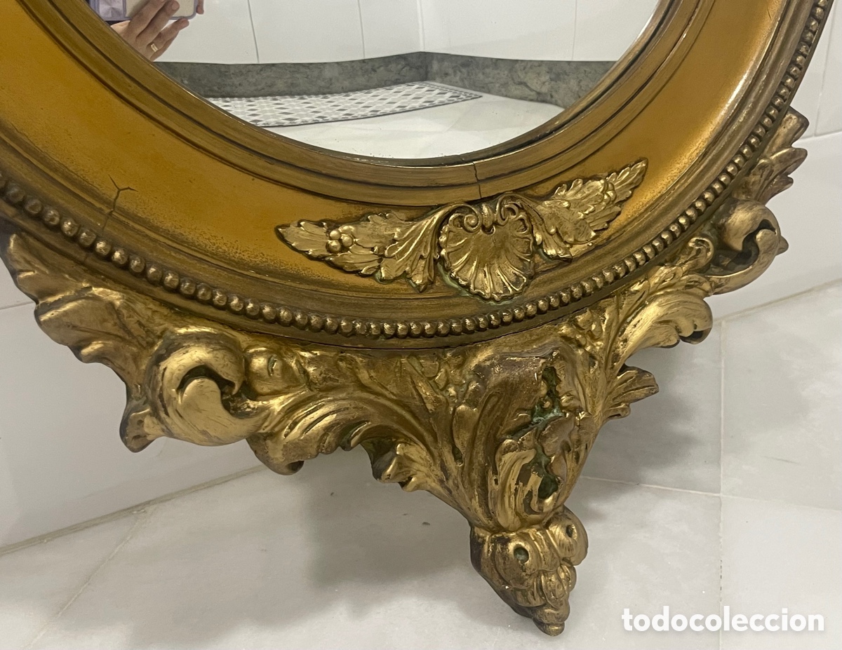 Antig&uuml;edades: ESPECTACULAR ESPEJO REGENCIA CONVEXO - Foto 9