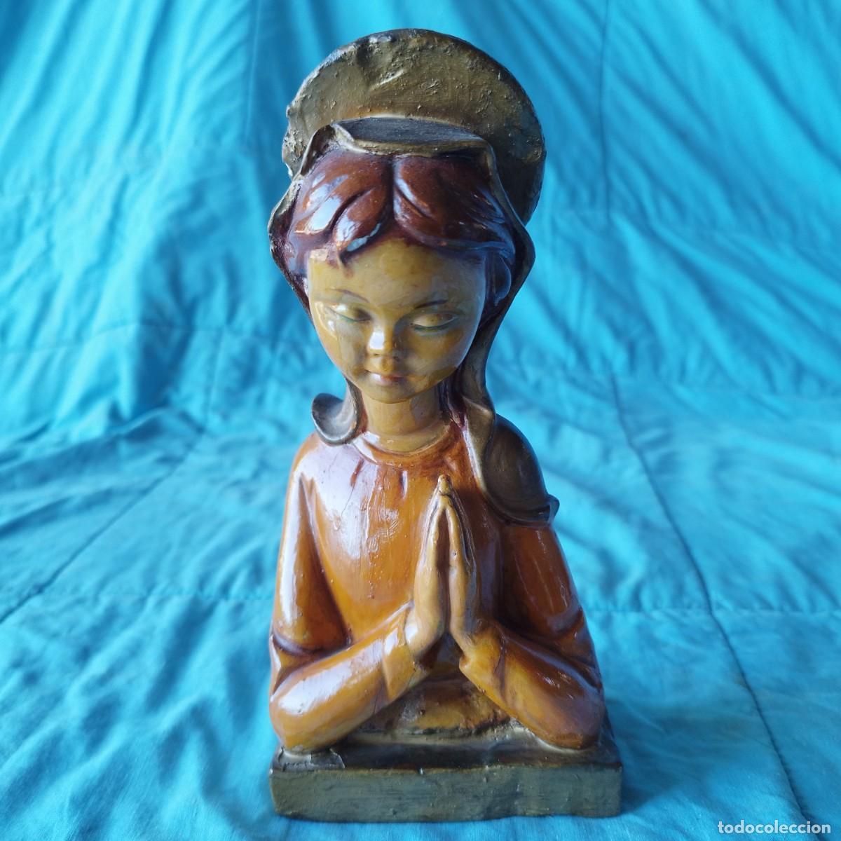 Antig&uuml;edades: FIGURA RELIGIOSA, 20 CM - Foto 1