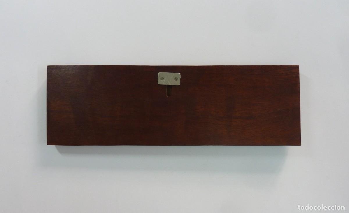 Antig&uuml;edades: Placa de pared en nogal y plata de 925 mm BENVINGUTS - Foto 8