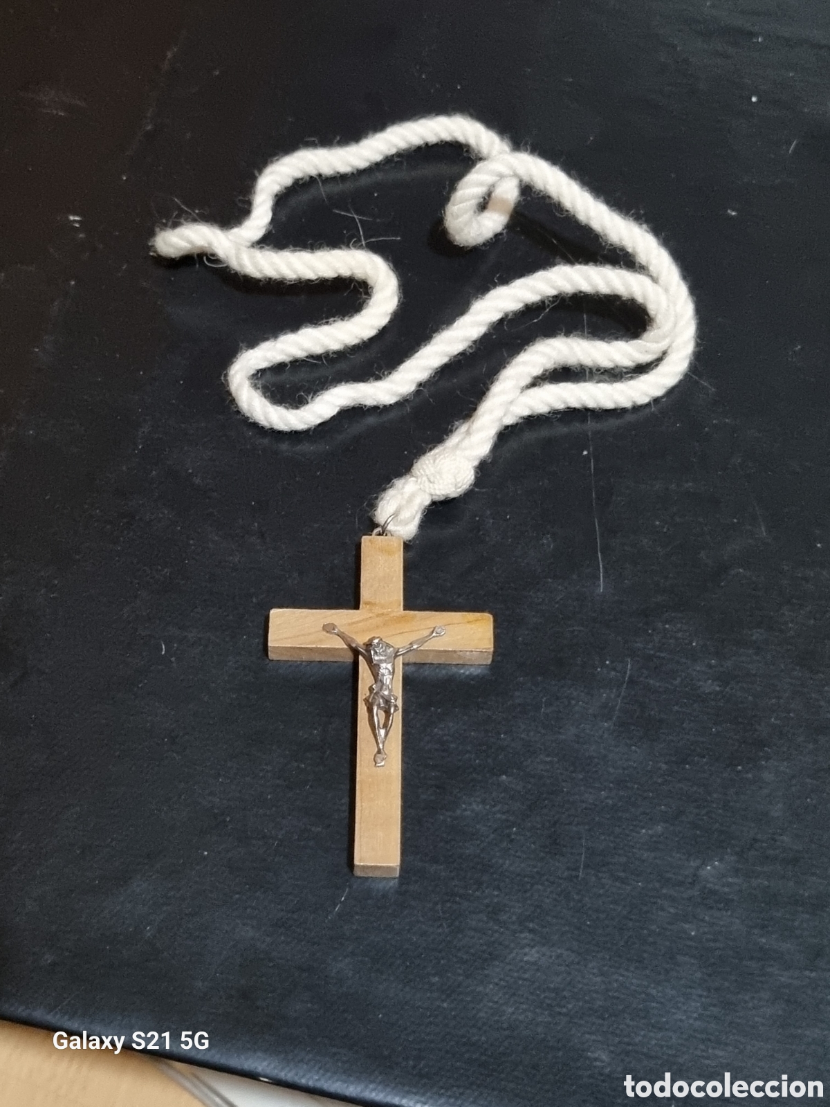 Antig&uuml;edades: CRUCIFIJO DE MADERA 9X5.5 - Foto 2