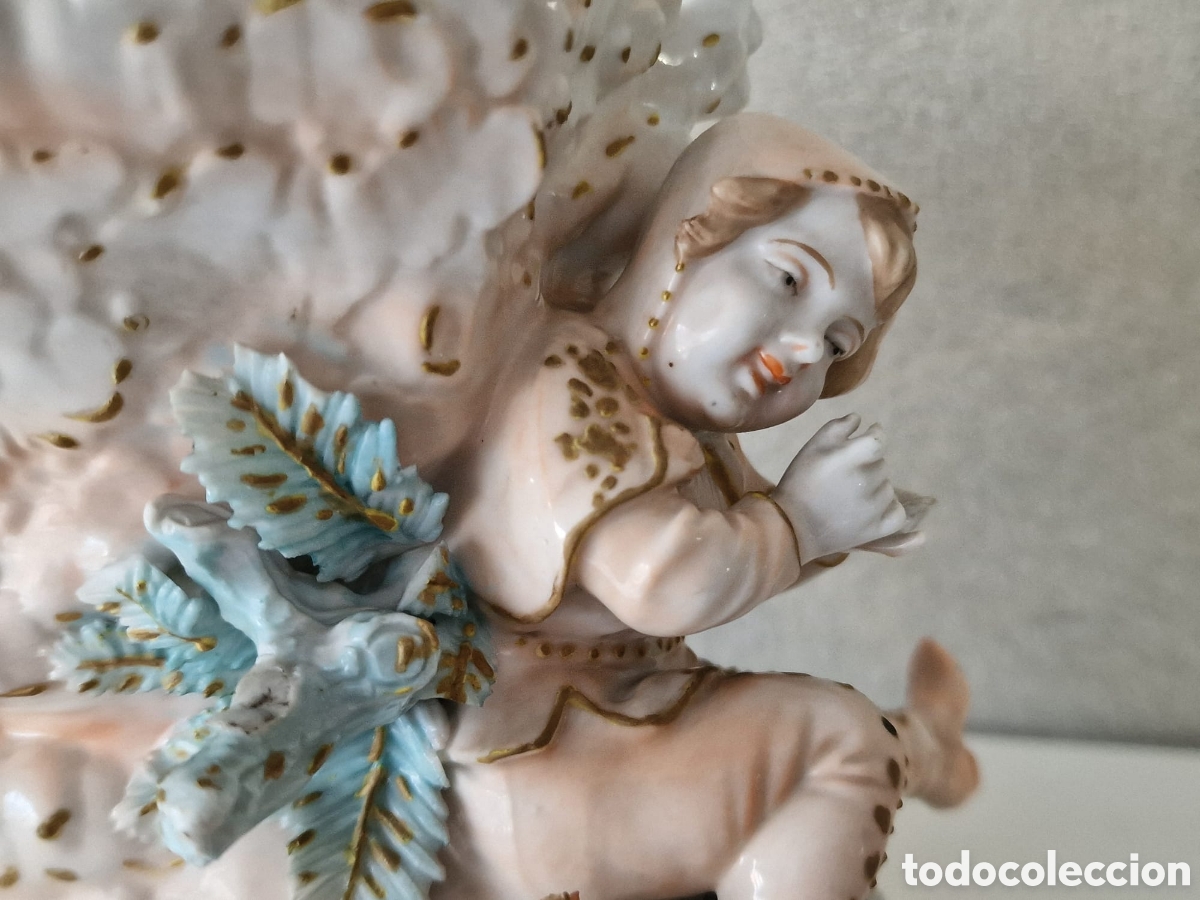 Antig&uuml;edades: ANTIGUA PORCELANA QUERUBIN BOTIN - Foto 4